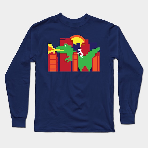 Godzilla ... Japan Monster in the City!  I Love Japan T-Shirt Long Sleeve T-Shirt by teemaniac